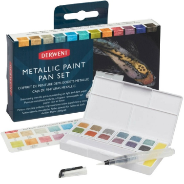 Estojo Aquarela Pastilha Metalica C/12 2305657 Derwent